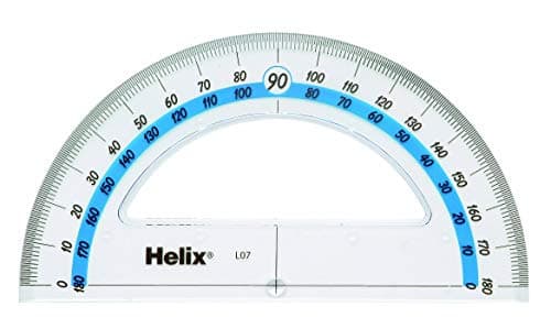 Image of Helix 15cm 180 degree Protractor , Clear, Pack of 1