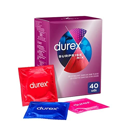 Image of Durex Surprise Me Variety Pack - 40 Mixed Condoms for Enhanced Pleasure, Safe Intimacy, and Ultimate Protection