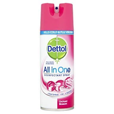 Image of 6 x Dettol All-In-One Disinfectant Spray 400ml Orchard Blossom Kills Bacteria