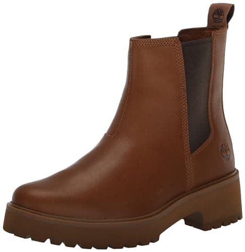 Image of Timberland Women's Carnaby Cool Basic Chelsea Boot, Rust Full Grain, 6 UK