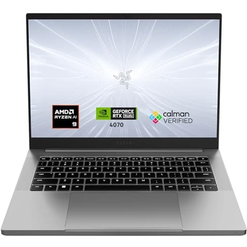 Image of Razer Blade 14 (2024) - 14 Inch Gaming Laptop - NVIDIA GeForce RTX 4070 GPU - AMD Ryzen 9 8945HS - 14” QHD+ 240Hz (1TB SSD, 32GB DDR5 5600MHz) UK Layout | Mercury (Renewed)