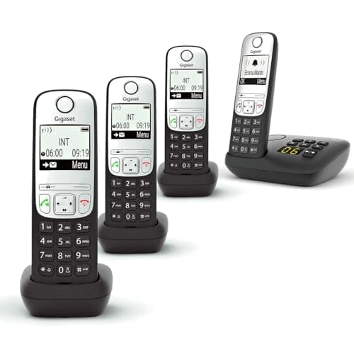 Image of Gigaset A690A Quad Easy to use Cordless DECT Home Telephone with Answering Machine