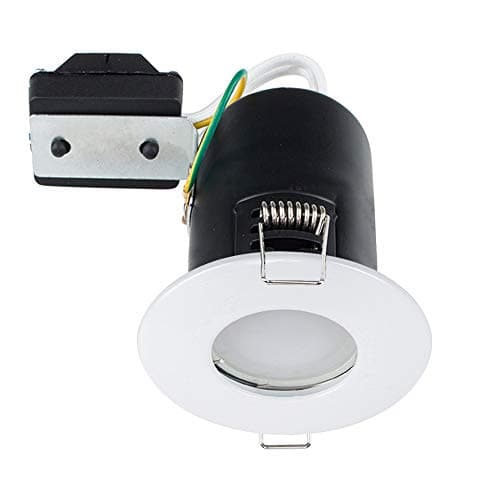 Image of MiniSun | Fire Rated White Domed GU10 Ceiling Downlights | Bath Recessed Lighting, Home Décor & Improvement Essential | Pack of 6 | Mains Wired