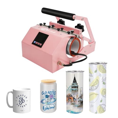 Image of ColorSub Mug Press Tumbler Heat Press Machine, Sublimation Mug for 11-30oz Heat Press Printer, Cup Press Machine DIY Blank Transfer Presse Glasses (Pink)