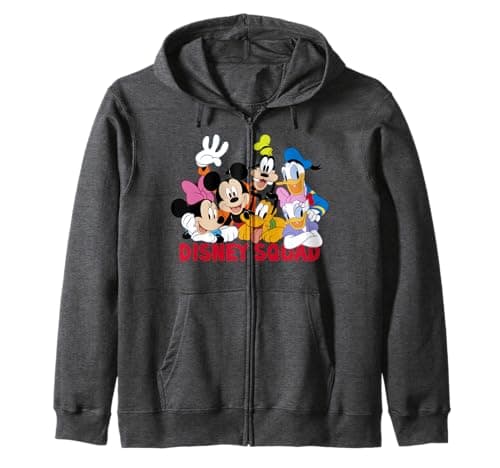 Image of Disney Mickey And Friends Disney Squad Group Shot Zip Hoodie
