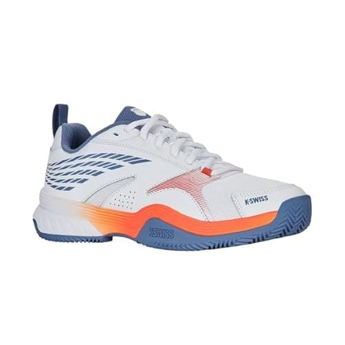 Image of K-Swiss Men's Speedex Tennis Shoe, White Infinity Scarlet Ibis, 10.5 UK