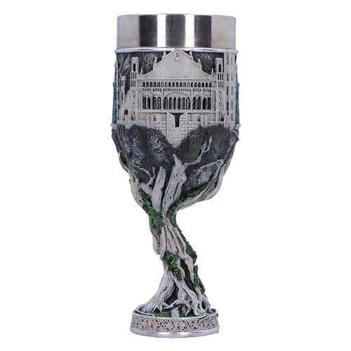 Image of Nemesis Now Lord of the Rings Gondor Goblet 19cm, Resin, Grey, Official Lord of the Rings Merchandise, Gondor Goblet, Lord of the Rings Collectible Cup, Cast in the Finest Resin, Expertly Hand-Painted