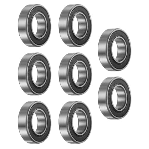 Image of ROWORKX 8Pcs 6800+2RS Deep Groove Ball Bearings, Z2 10mm x 19mm x 5mmDouble Sealed Industrial Bearings, Chrome Steel Skateboard Bearingsfor Skateboard Wheels, Skates, Electric Motors
