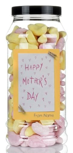 Image of Mothers Day Shrimps & Bananas Sweet Gift Jar by Just Treats - Personalised - A Child’s Love - J27