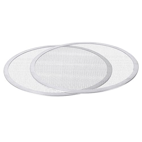 Image of Argon Tableware 12 Inch Mesh Pizza Screens - 2 Pack - Non-Stick Metal Aluminium Pizza Trays Round Oven Cooking Baking Pan for Oven, Home, Restaurant