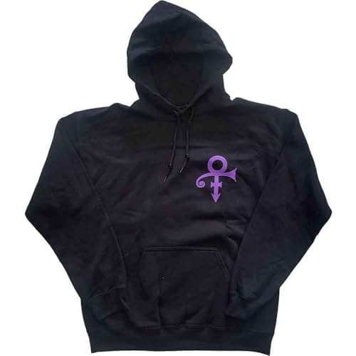 Image of Rock Off officially licensed products Prince Lotus Flower Official Unisex Hoodie Hooded Top (Large) Black