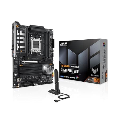 Image of ASUS TUF GAMING X870-PLUS WIFI AMD ATX motherboard, 16+2+1(80A) power stages, DDR5, PCIe 5.0 w/ full support for next-gen GPUs, 4 x M.2 slots, WiFi 7, USB4, front USB 20Gbps w/ PD Fast Charge