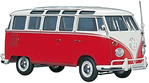 Image of Hasegawa HMCC10 1:24 Scale VW Type 2 Micro Bus with Windows Model Kit