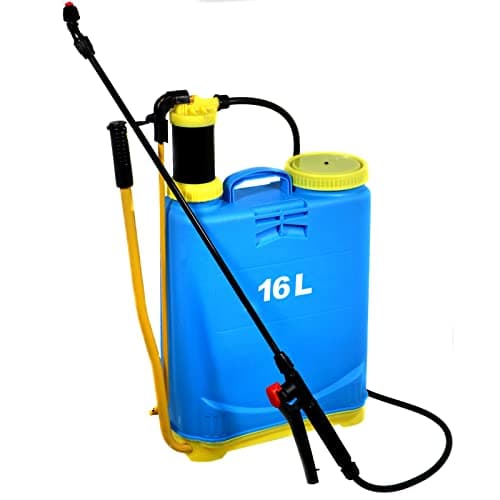 Image of 16 Litre Knapsack Sprayer Backpack Pressure Garden Weed Killer Sprayer With Lance And Adjustable Spray Nozzles Portable Manual Hand Pump Action Power Washer Home Crop Chemical Weed Killer