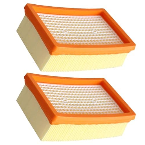 Image of VZU 2 PCS Filter Replacement Parts Compatible with Karcher MV4 MV5 MV6 WD4 WD5 WD6 Vacuum Cleaners, Flat Pleated Filter, Filter Accessories for Karcher, Wet & Dry Vacuum Cleaner Filter Replacement