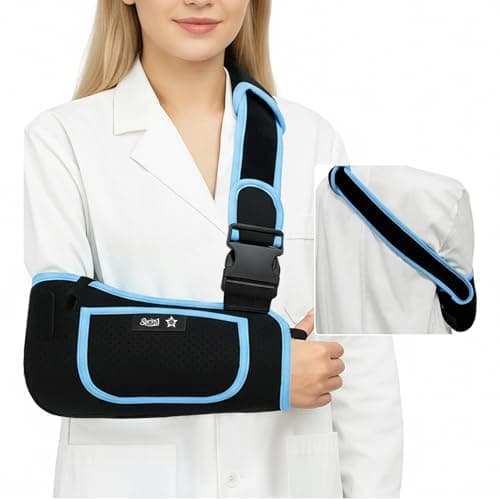 Image of SPRING SEAON Arm Sling Shoulder Immobilizer for Women and Men, Rotator Cuff Support Brace Adjustable Sling for Shoulder,Arm,Wrist,Elbow,and Clavicle Injury
