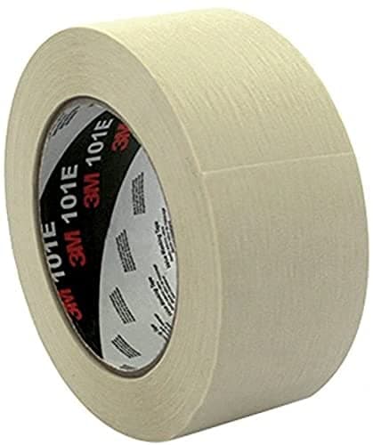 Image of 3M UU001576998 101E Value Masking Tape, 24 mm x 50 m, Beige (Pack of 9)