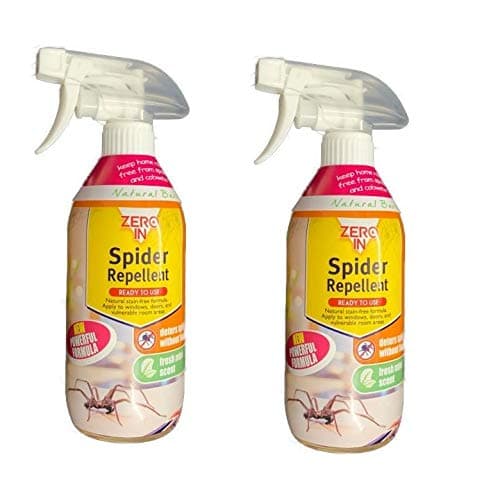 Image of 2 x ZERO IN Spider Repellent Spray (Humane, Natural Mint Treatment, Deters Spiders from the Home, Use Around Windows and Doors), 500 ml