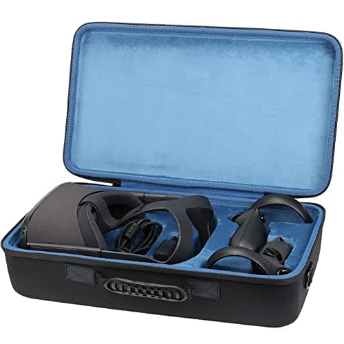 Image of Khanka Hard Travel Case for Pico 4 / Meta/Oculus Quest 2 / Quest VR Advanced All-in-One Virtual Reality VR Headset - 64GB/ 128 GB/ 256 GB. (Interior Blue)