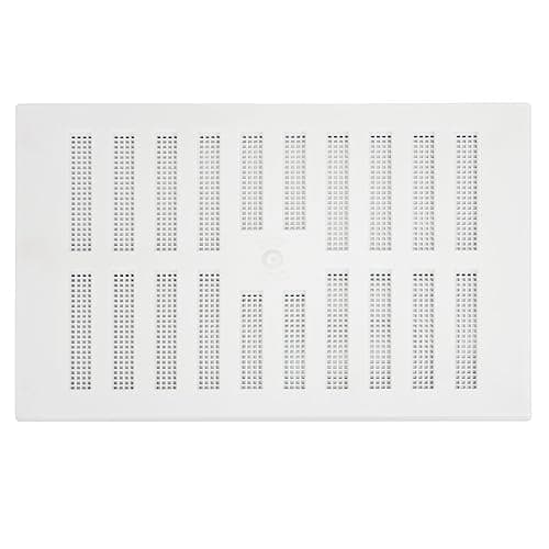 Image of Map Adjustable Air Vent with Flyscreen Cover, 9" x 6" (229mm x 152mm), Hit & Miss Double Brick Ventilation Cover, White