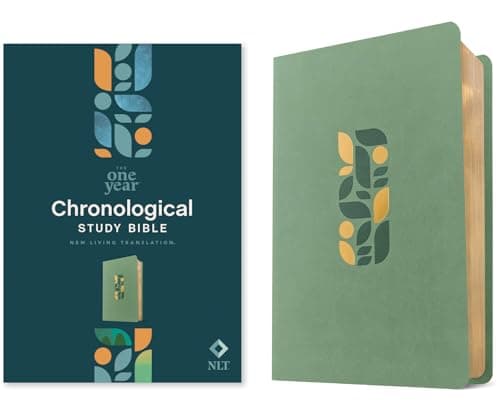 Image of NLT One Year Chronological Study Bible (Sage): Nlt One Year Chronological Study Bible, Leatherlike, Sage Green Mosaic