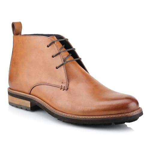 Image of Silver Street London Ludgate Men's Leather Chukka Boot (Tan, 8 UK, numeric_8)