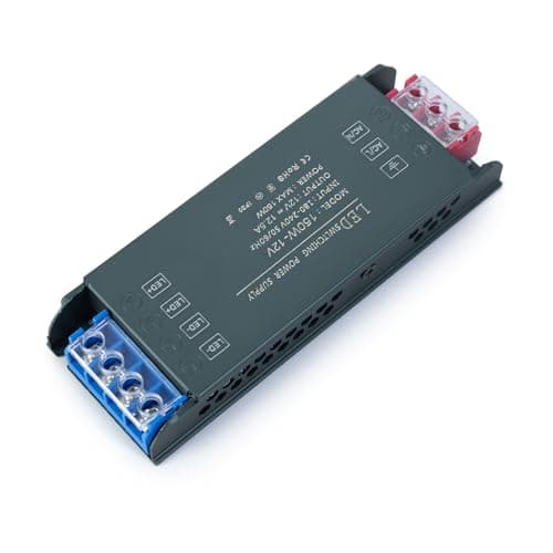 Image of KSIBNW LED Transformer 12V 150W Driver AC 240V to DC 12V 12.5A, Ultra Slim Low Volt Power Supply Quiet 240V to 12V Transformer Adapter for LED Strip Light