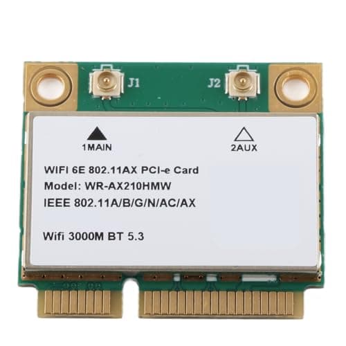 Image of Annadue AX210HMW WiFi Card,5374M Wi-Fi 6E Wireless Module Expand to 6GHz MU-MIMO Tri-Band Internal Network Card with Bluetooth 5.2,MINI PCIE Wireless Network Card for Laptop