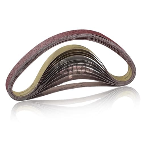 Image of SPEEDWOX 1 x 30 Inch Sanding Belts Aluminum Oxide Sanding Belt 12 Pcs(4 Each of 80 120 150 Grits) Aluminum Oxide for Sander Premium Sharpening Sander Belts for Furniture Wood Sharpening Polishing
