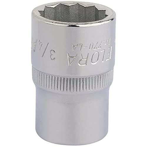 Image of Draper 24418 Elora Bi-Hexagon Socket, 1/2" Square Drive, 3/4" AF, Blue