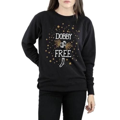 Image of Harry Potter Women's Dobby Is Free Sweatshirt X-Large Black