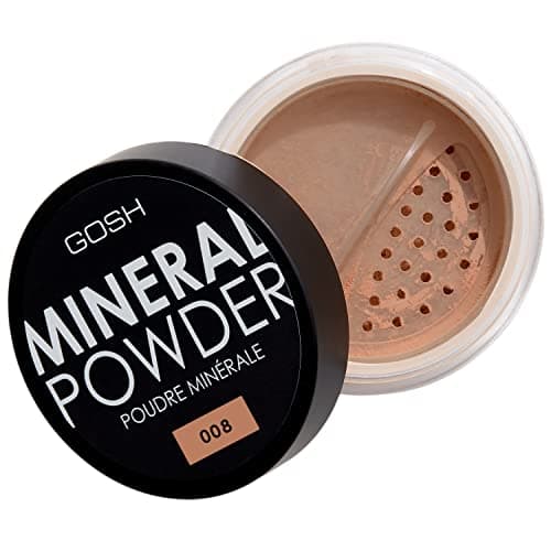 Image of GOSH Mineral Powder, Vegan, Loose Fixation Powder with Minerals for All Skin Types, Matte & Long-Lasting for a Flawless Complexion, No Mask Effect, Medium to High Coverage, 008 Tan