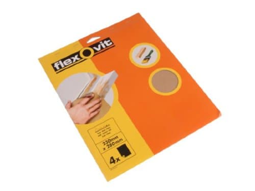 Image of Flexovit Glasspaper Sanding Sheets 230 x 280 mm Fine 240g (4) FLV26249