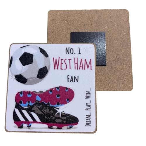 Image of West Ham Hammers United FC Football Club Fan - FRIDGE MAGNET - by WHITE COTTON CARDS (M-FN12)