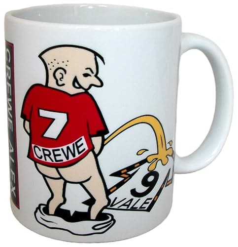Image of Wee On Funny Football Team Shirt Fan Rivalry Tea Coffee Mug (Crewe (weeing on vale))