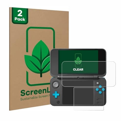 Image of ScreenLeaf 2 Pack Screen Protector compatible with New Nintendo 2DS XL [sustainable screen protection, clear, anti-scratch]