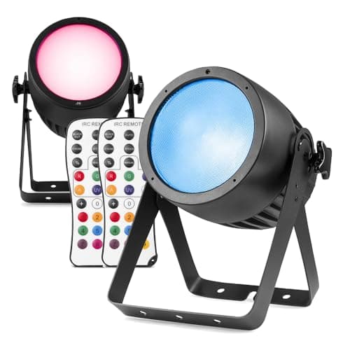 Image of 2X BeamZ Pro COB150RGBW COB LED Par Can Lights - 150W RGBW Stage & Event Lighting Package, DMX Ready, Master/Slave Functionality, LED Control Panel, Remote Controlled | Stage Lighting Package
