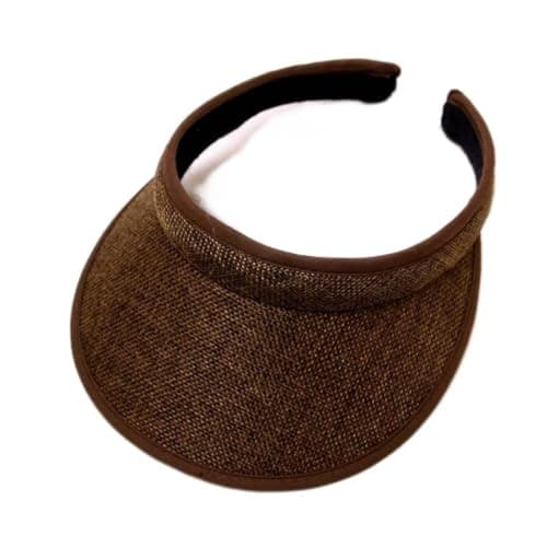 Image of Sun Visors for Women Personalizedvisor Hat 15 Coclor Visors Wide Brim Uvprotection Sport Visor Cap Adjustable Wide Brim Unisex Sun Hat for Tennis Golfrunning (Coffee, One Size)