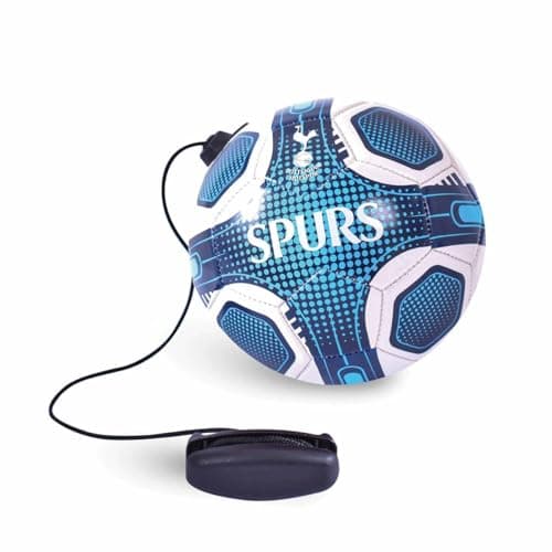 Image of Tottenham Hotspur Hy-Pro Officially Licensed F.C. Size 2 Skills Trainer – Spurs, Solo Practice Training Aid, Black & White, One Size, Unisex for Kids and Adults, Great Football Gift Idea