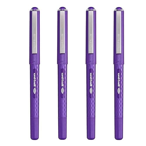 Image of uni-ball UB-157D Liquid Ink Rollerball Pens - 0.7mm - Violet (4)
