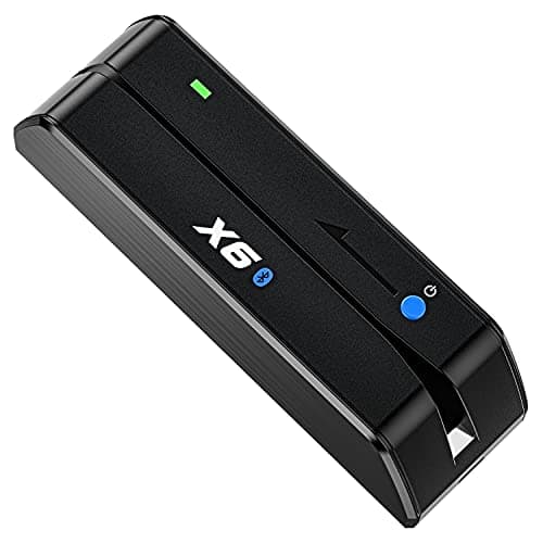 Image of MSR605/MSR X6BT Credit Card Reader Typewriter, USB Magnetic Stripe Card Terminal for Mac/Windows, Magnetic Credit Card Reader Writer with Magnetic Stripe and 3-Track Swipe Encoder - Black