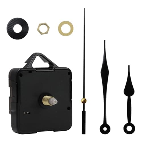 Image of Silent Quartz Clock Mechanism Movement Kits Long and Short Shaft DIY Wall Clock Mechanism Parts Battery Powered Motor Replacement for Repair Home Hotel Restaurant Office Classroom (Peach Heart Black)