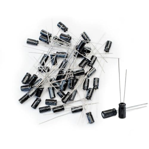 Image of Innfeeltech 50 Pcs Electrolytic Capacitor 10uF 25V Aluminum Radial Electrolytic Capacitors
