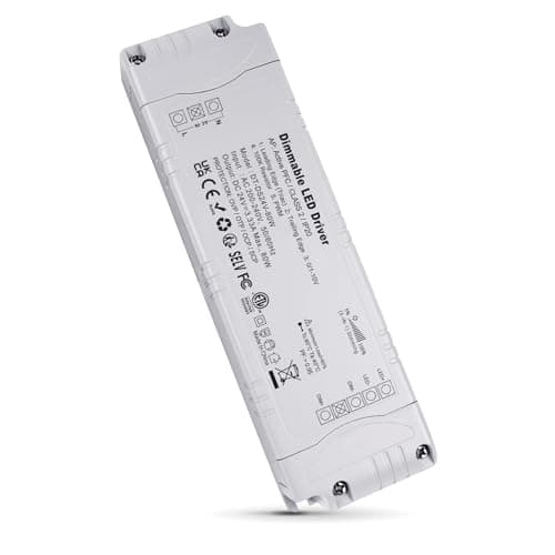 Image of REYLAX LED Driver 24V Dimmable Triac, 80W 3.33A Transformer 240 to 24V, Constant Voltage Power Supply, High Power Factor, Low Voltage Transformer for LED Applications