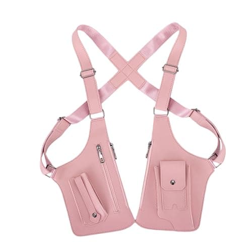 Image of zoocco Heritage Shoulder Bag Men, Classic Shoulder Satchel, Adjustable Lightweight Travel Work Bag (Pink)