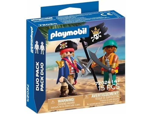 Image of Playmobil DuoPack Pirates – 2 Figure Set with Accessories for Swashbuckling Adventure Play