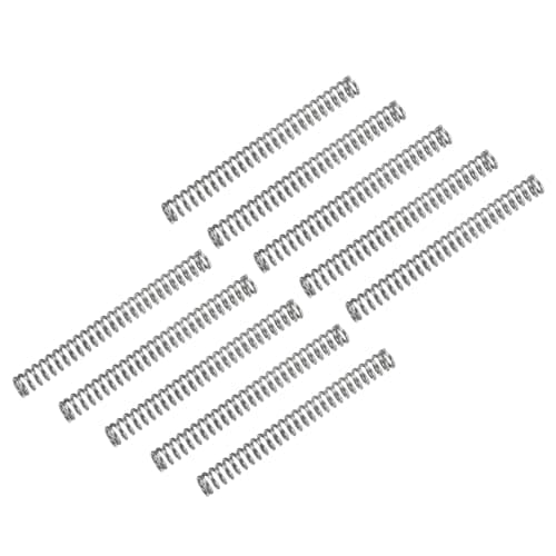 Image of sourcing map 10Pcs Compression Spring, 304 Stainless Steel 5mm OD 0.8mm Wire 50mm Length Mechanical Spring for Shop Home Repair Project, Silver Tone