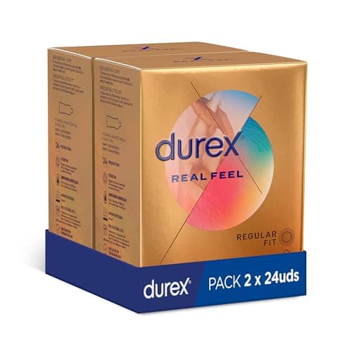 Image of Durex Real Feel Condoms Saver Pack, Skin to Skin Feel, Latex Free, 48 Condoms