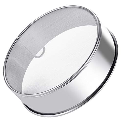 Image of Falytemow Flour Sifter 20 cm Round Flour Sieve Strainer with 60 Mesh Premium Rustproof Stainless Steel Fine Mesh for Baking
