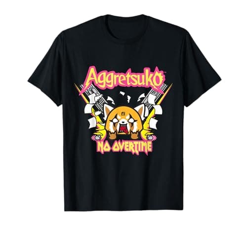 Image of Aggretsuko Rage No Overtime T-Shirt T-Shirt